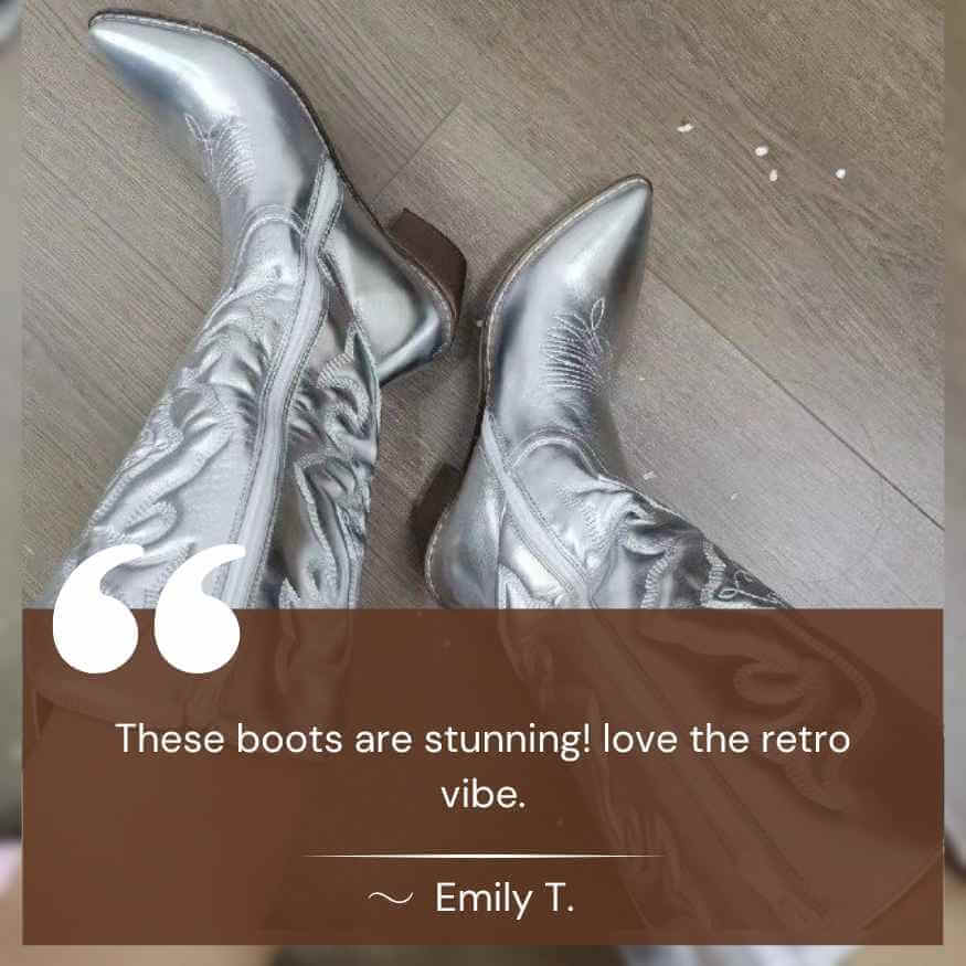 Bottes Cowgirl Rétro Mi-Mollet