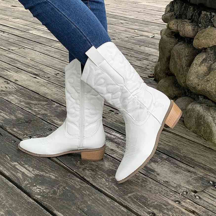 Bottes Cowgirl Rétro Mi-Mollet