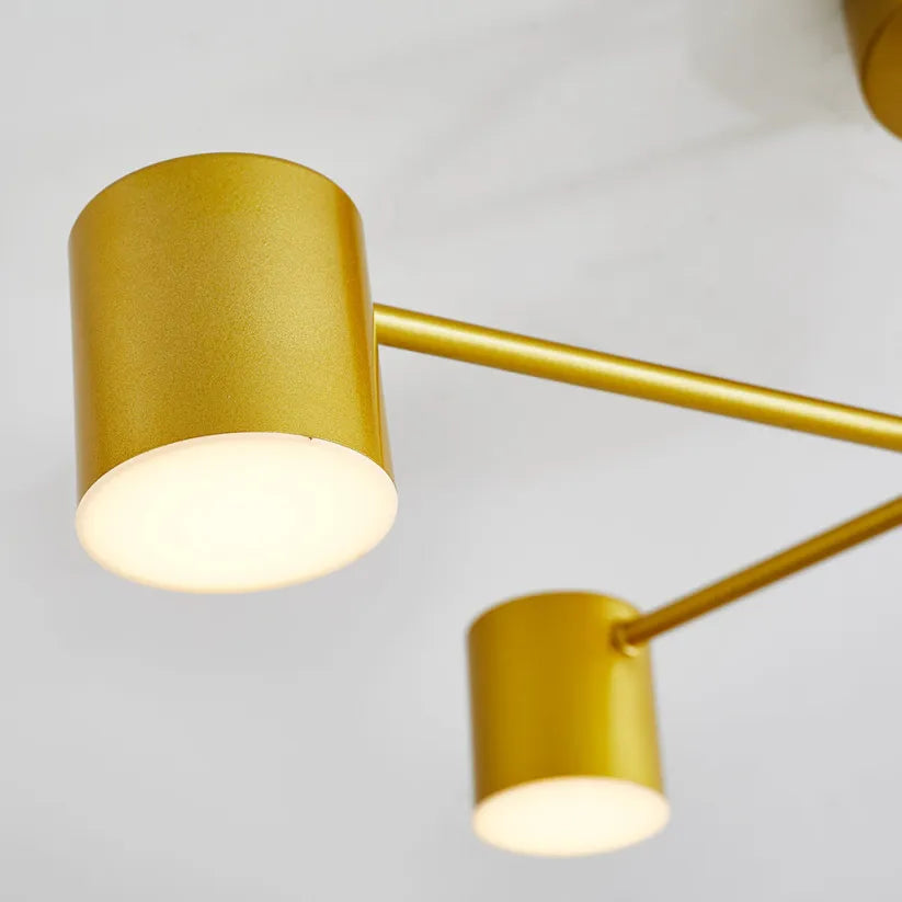 Lampe de Plafond Moderne à 6 Lumières avec Modes d'Éclairage Ajustables