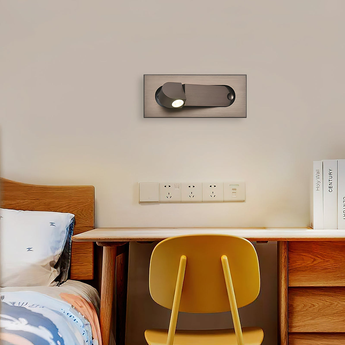 Lampe de lecture LED de chevet moderne et ajustable - Finitions variées