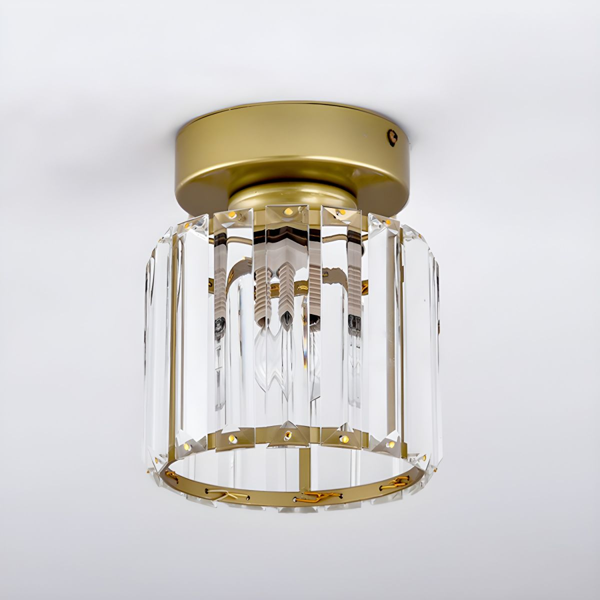 Lumière de Plafond Moderne en Cristal Noir