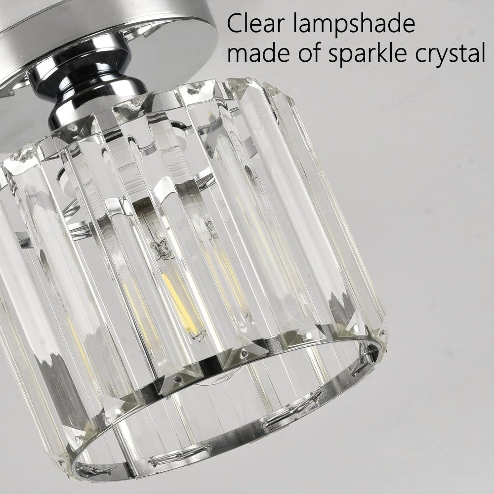 Lumière de Plafond Moderne en Cristal Noir