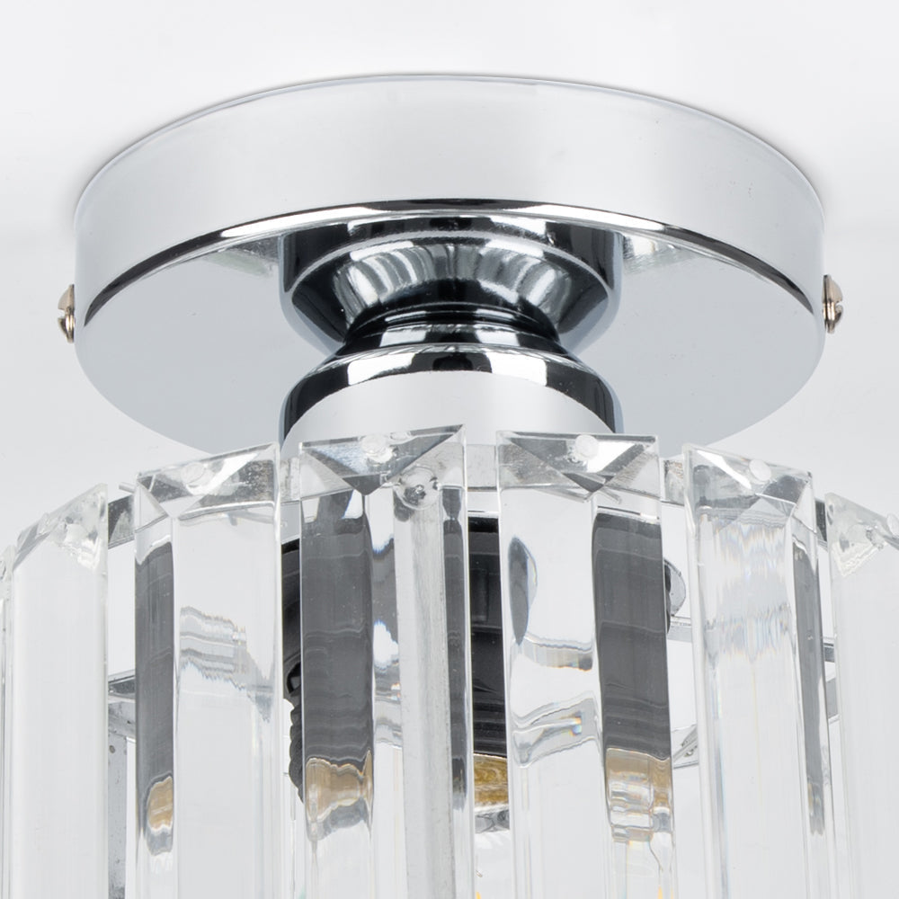 Lumière de Plafond Moderne en Cristal Noir