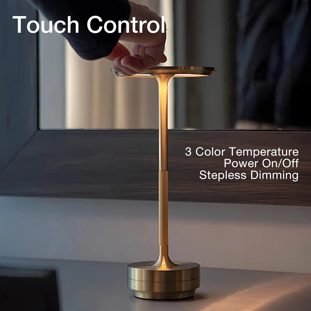 Lampe de Table Moderne Sans Fil avec Contrôle Tactile & Design Nordique