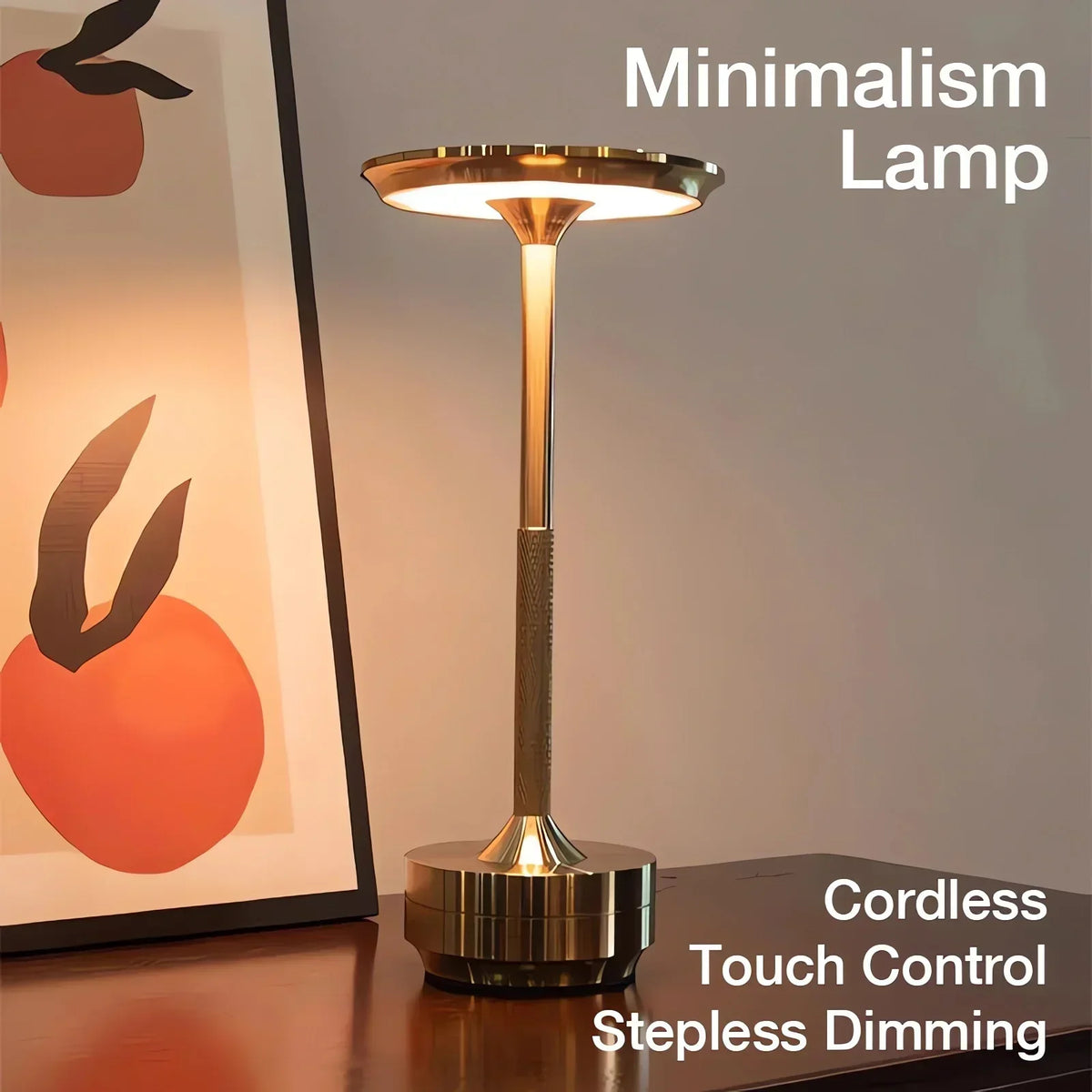 Lampe de Table Moderne Sans Fil avec Contrôle Tactile & Design Nordique
