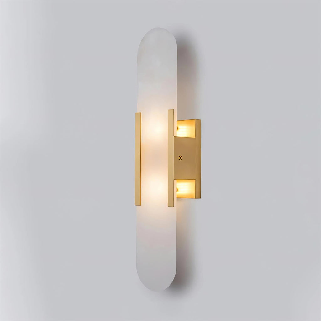 Applique Murale Élégante en Albâtre Allongée – Éclairage Chic Moderne