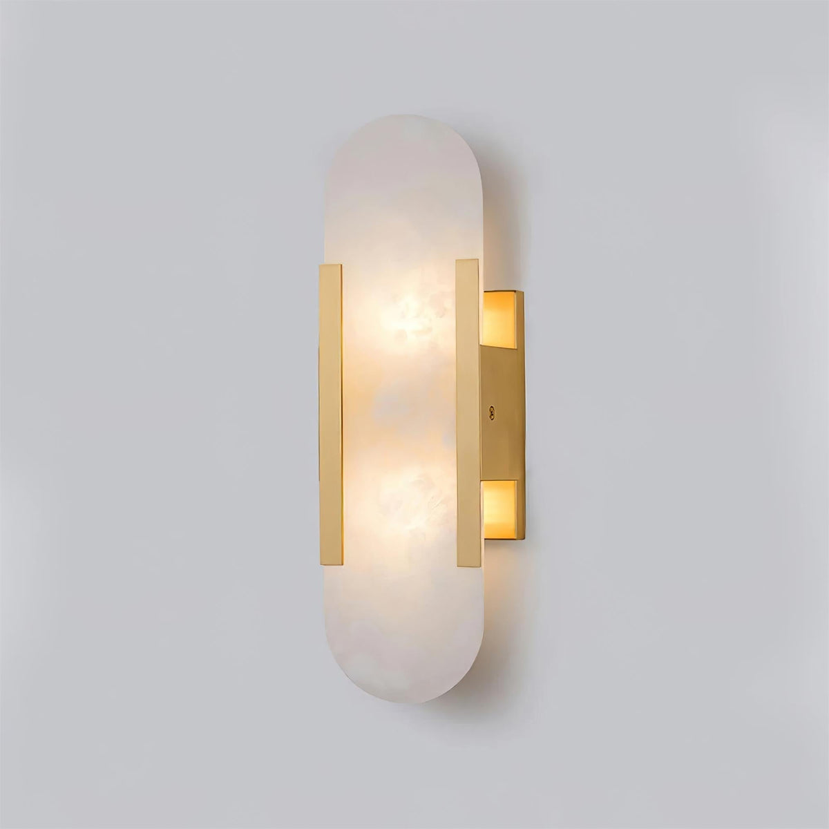 Applique Murale Élégante en Albâtre Allongée – Éclairage Chic Moderne