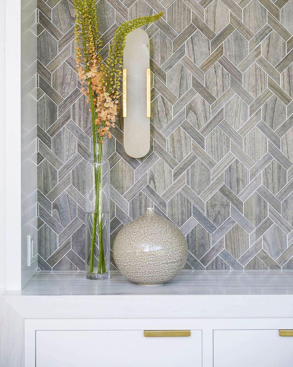 Applique Murale Élégante en Albâtre Allongée – Éclairage Chic Moderne