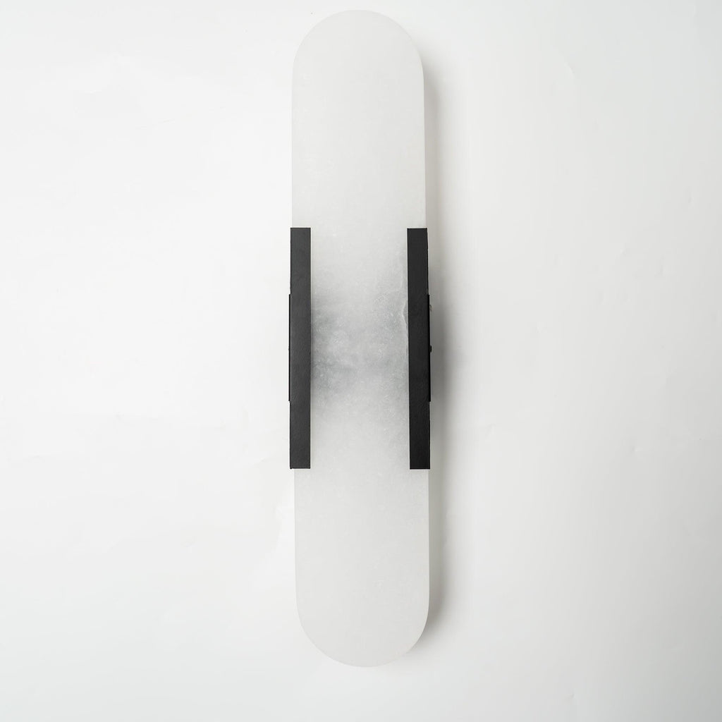 Applique Murale Élégante en Albâtre Allongée – Éclairage Chic Moderne