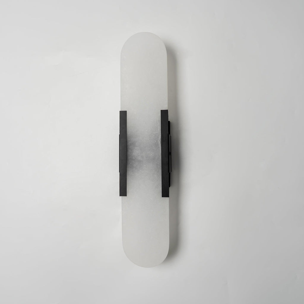 Applique Murale Élégante en Albâtre Allongée – Éclairage Chic Moderne