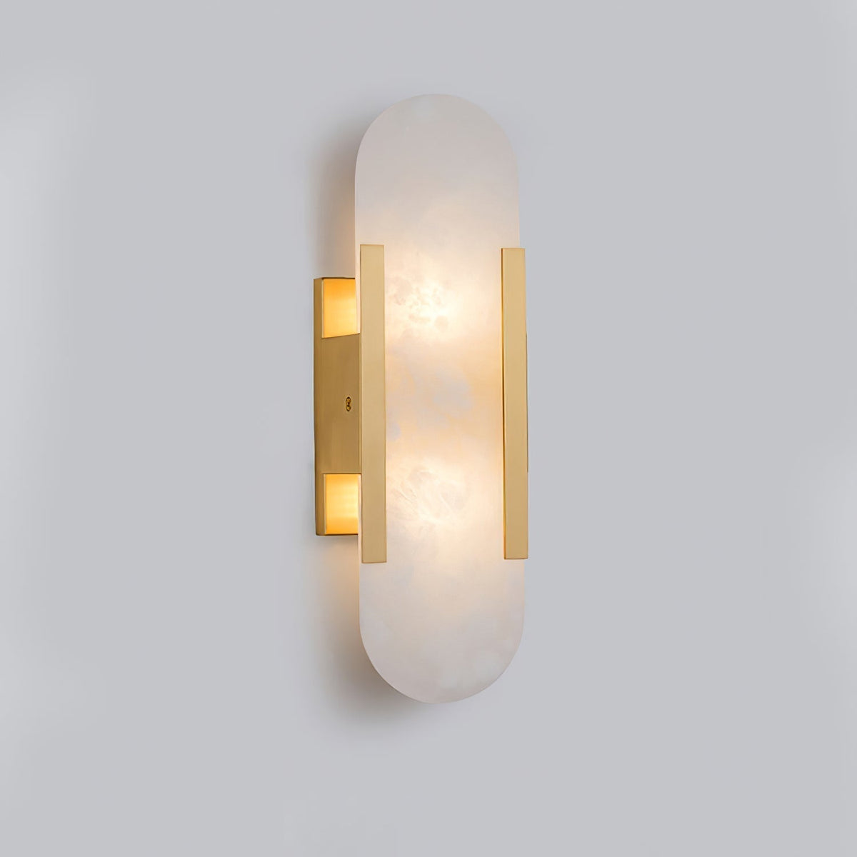 Applique Murale Élégante en Albâtre Allongée – Éclairage Chic Moderne