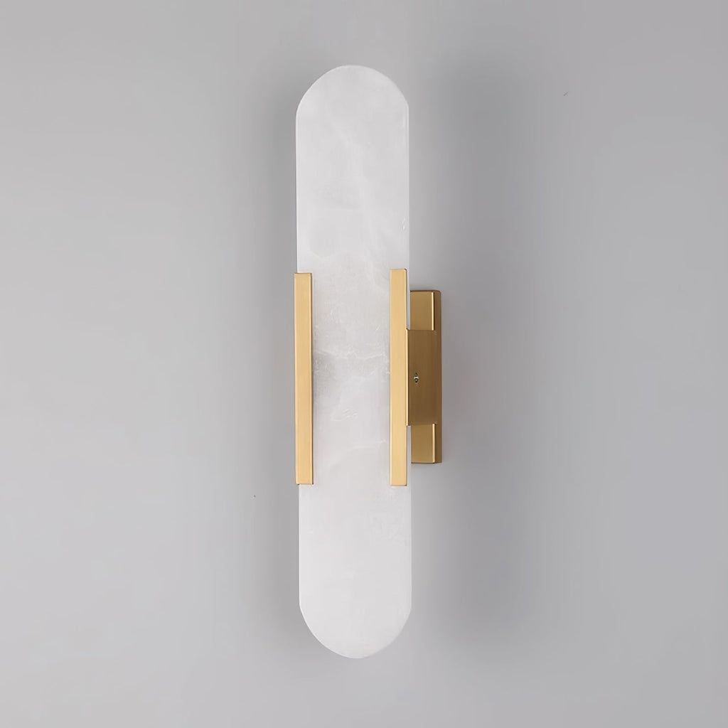 Applique Murale Élégante en Albâtre Allongée – Éclairage Chic Moderne
