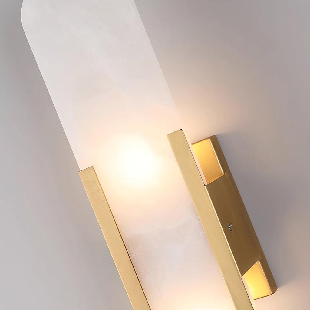 Applique Murale Élégante en Albâtre Allongée – Éclairage Chic Moderne
