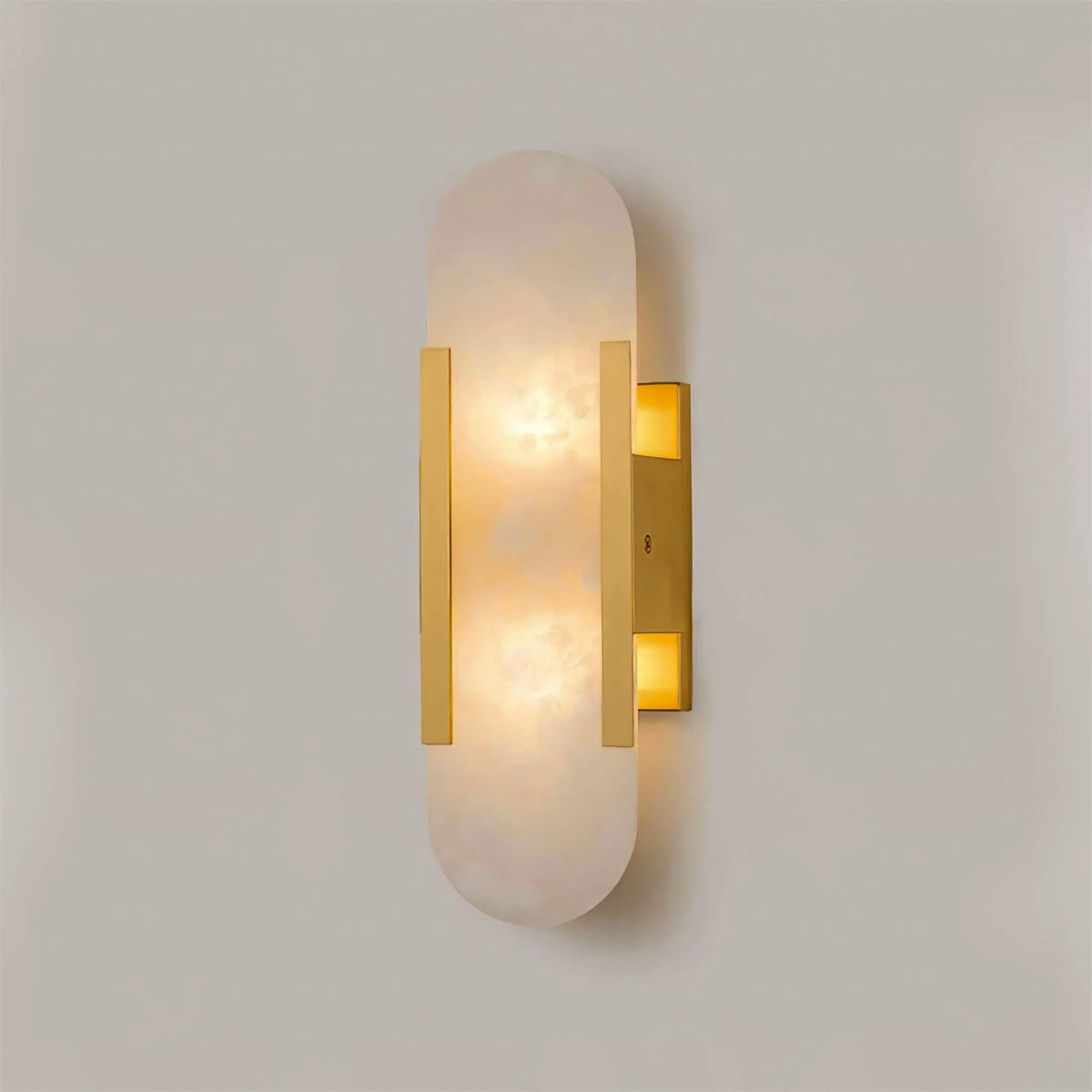 Applique Murale Élégante en Albâtre Allongée – Éclairage Chic Moderne