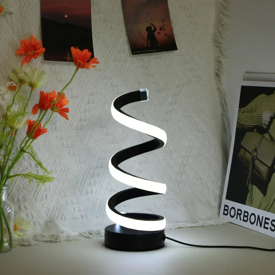 Lampe de Bureau Moderne en S - FlexiGlow
