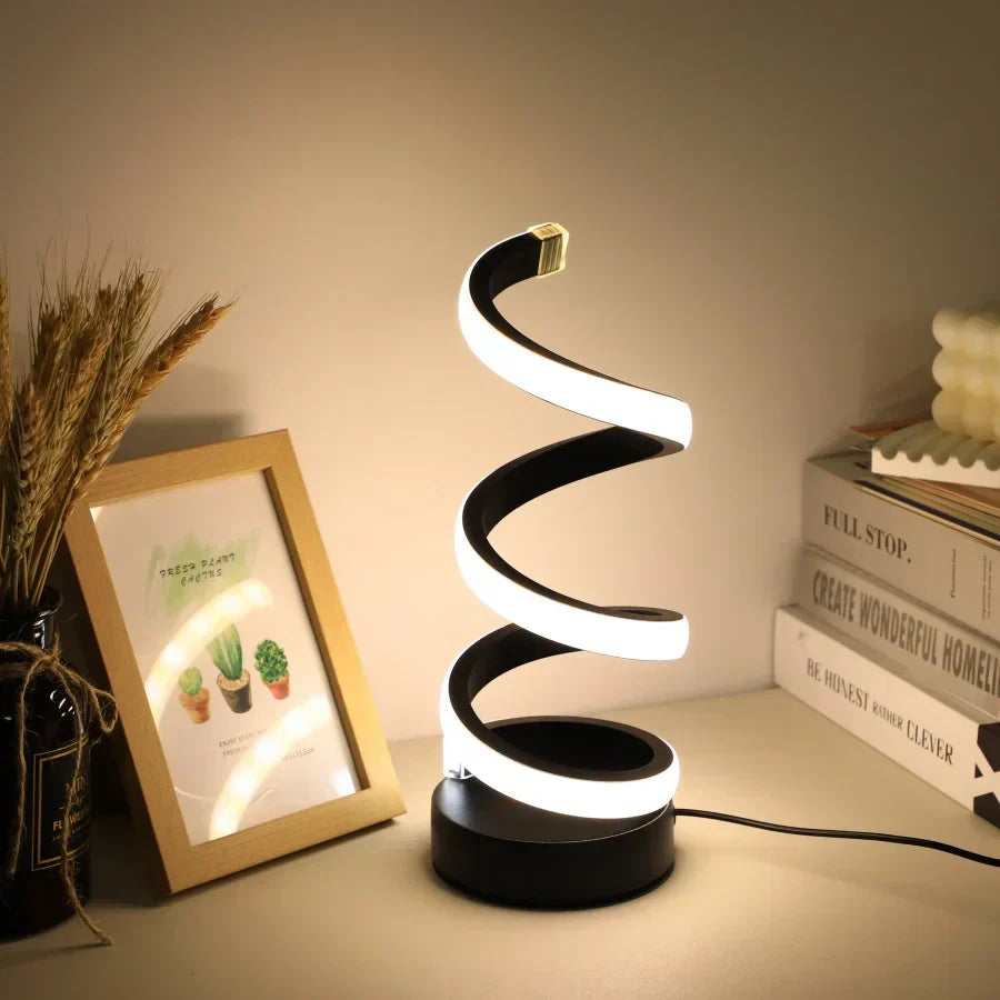 Lampe de Bureau Moderne en S - FlexiGlow