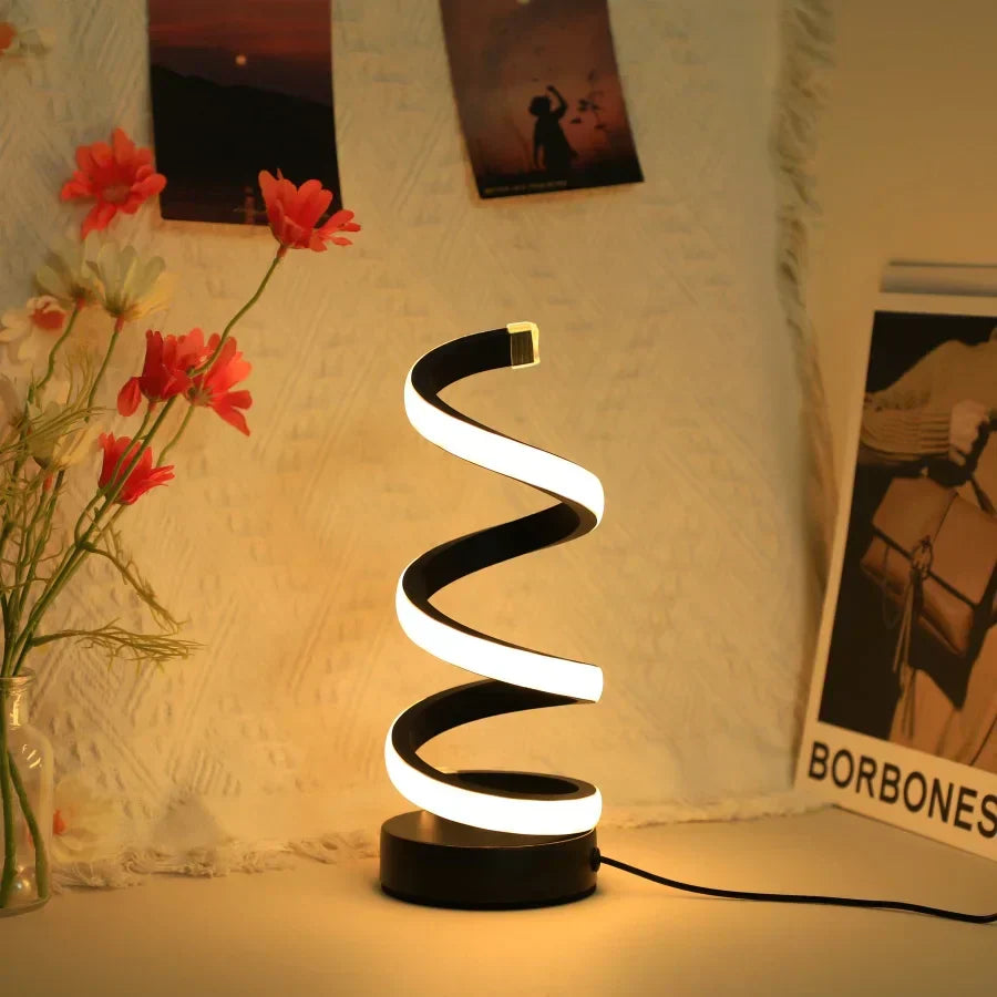 Lampe de Bureau Moderne en S - FlexiGlow