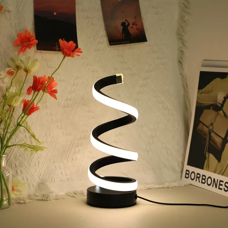 Lampe de Bureau Moderne en S - FlexiGlow