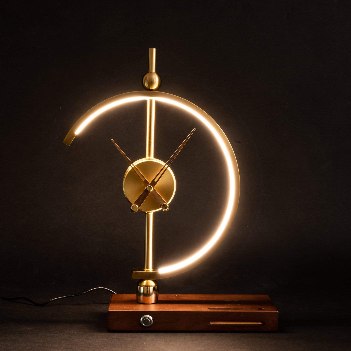 Lampe Sans Fil Moderne avec LED et Horloge pour Maison/Bureau