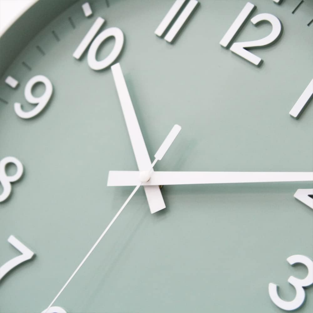 Horloge Murale Moderne Silencieuse - Grands Chiffres | Diamètre 30 cm