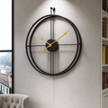 Horloge Murale Vermilion | Style Silencieux | Design Noir/Gris – 55/60 cm