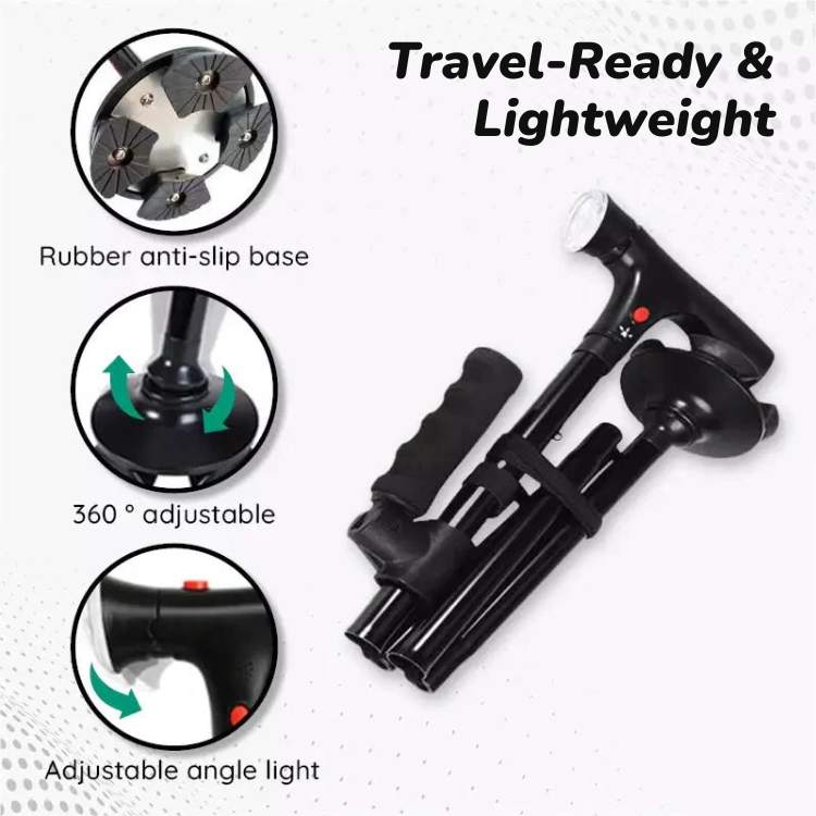 Canne Pliante LED Multifonctionnelle
