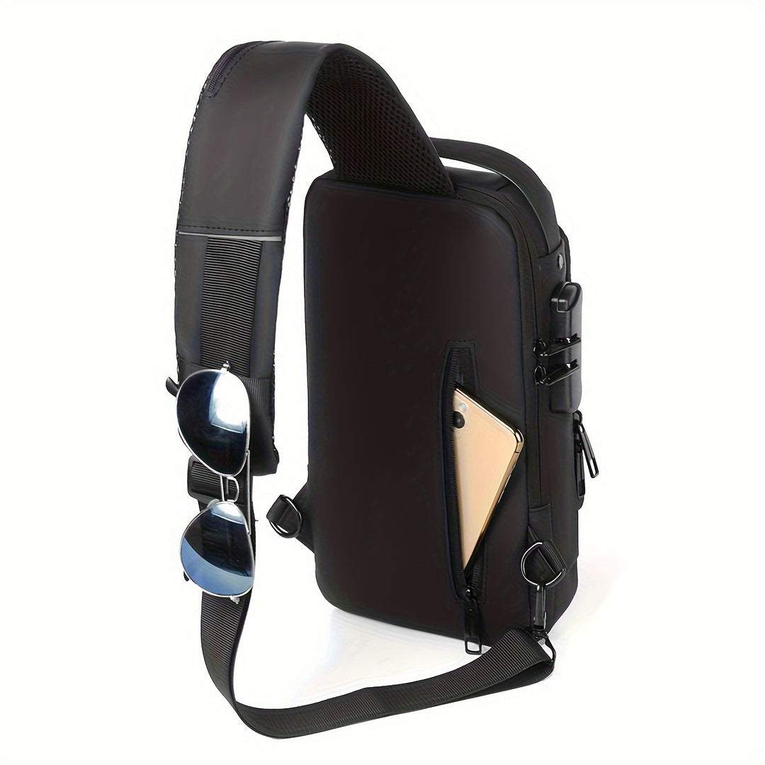 Sac Crossbody pour Hommes | Anti-Vol & USB | Pour Aventures