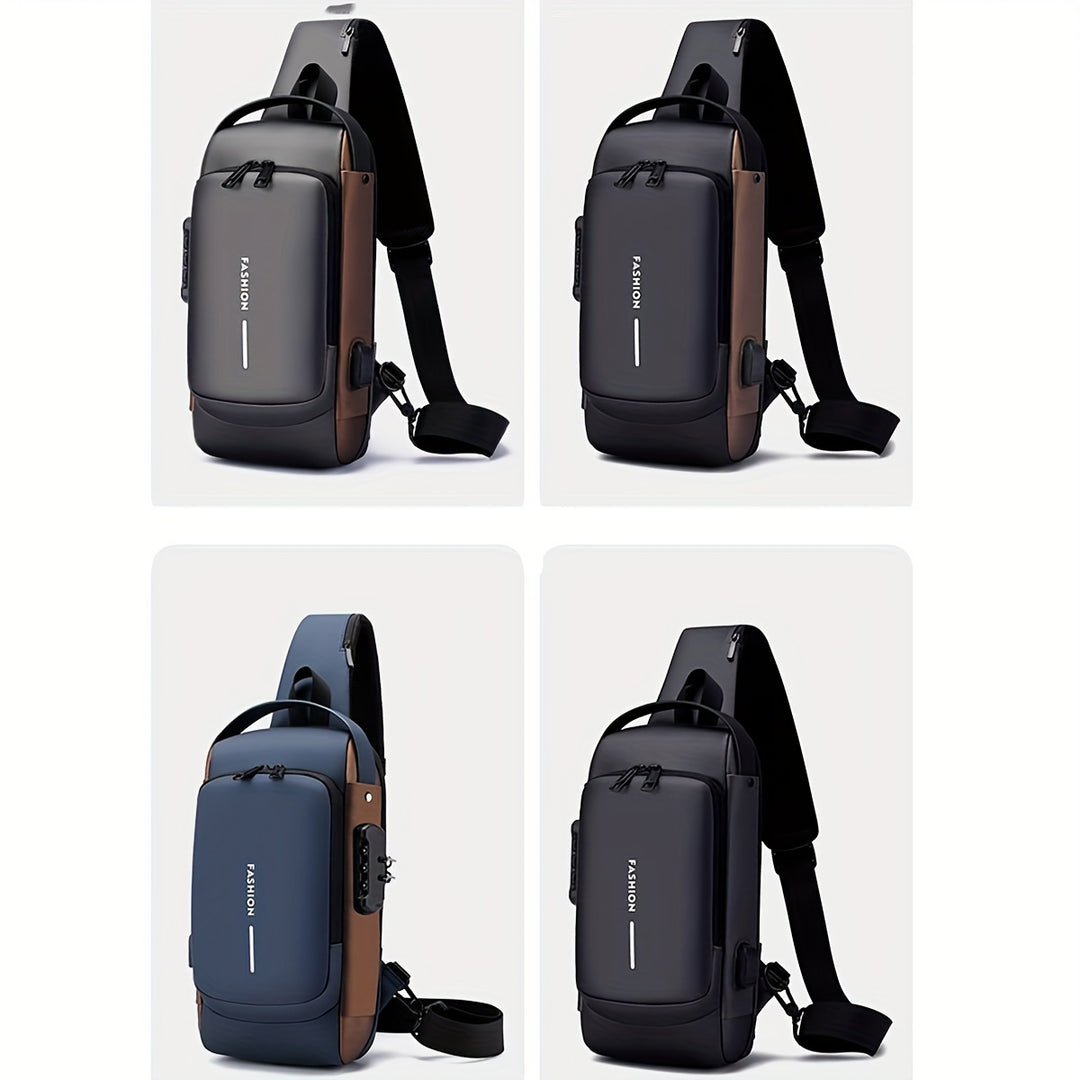 Sac Crossbody pour Hommes | Anti-Vol & USB | Pour Aventures
