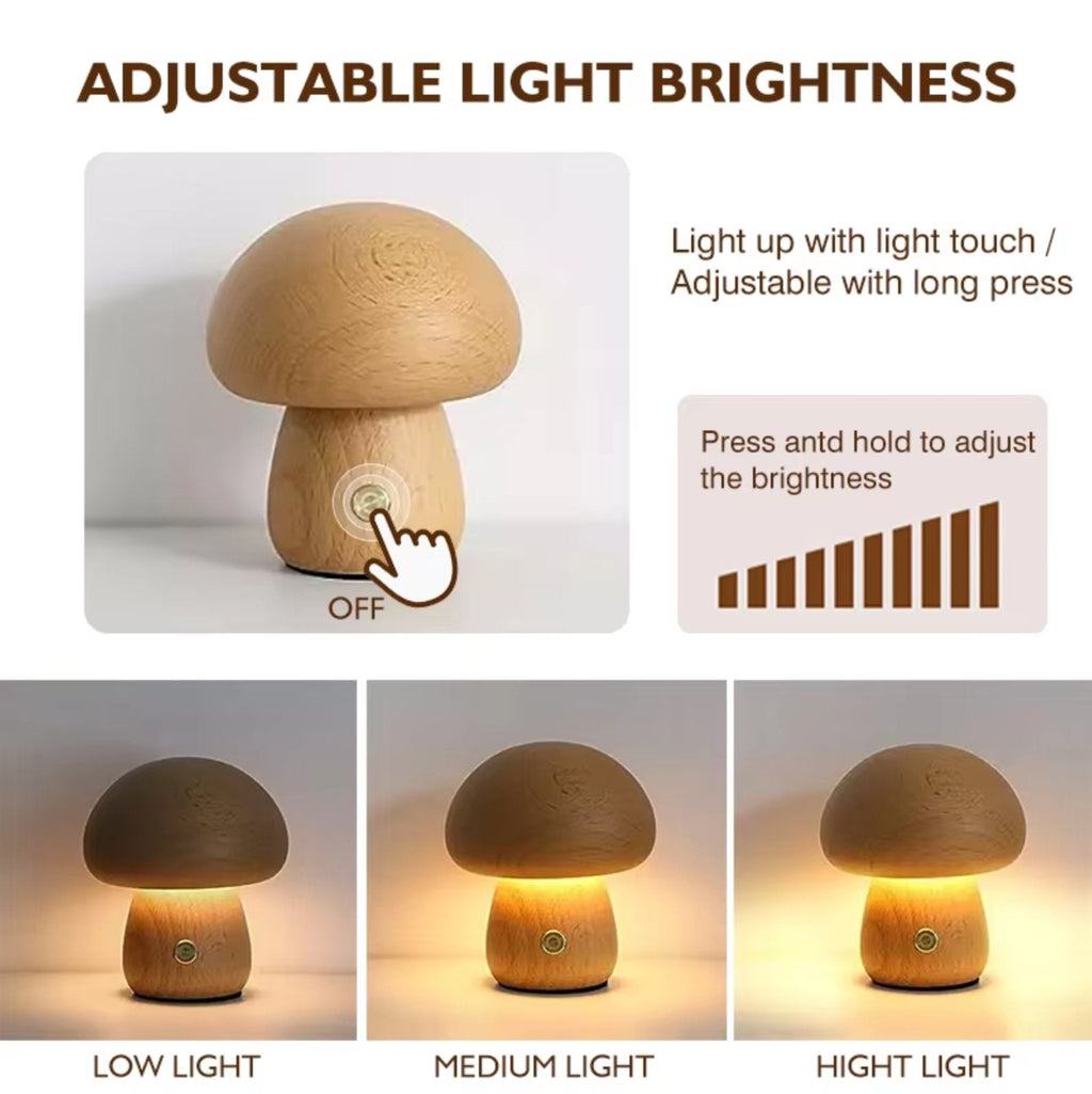 MushGlow™ | Chaleur et atmosphère dans un beau design en bois.