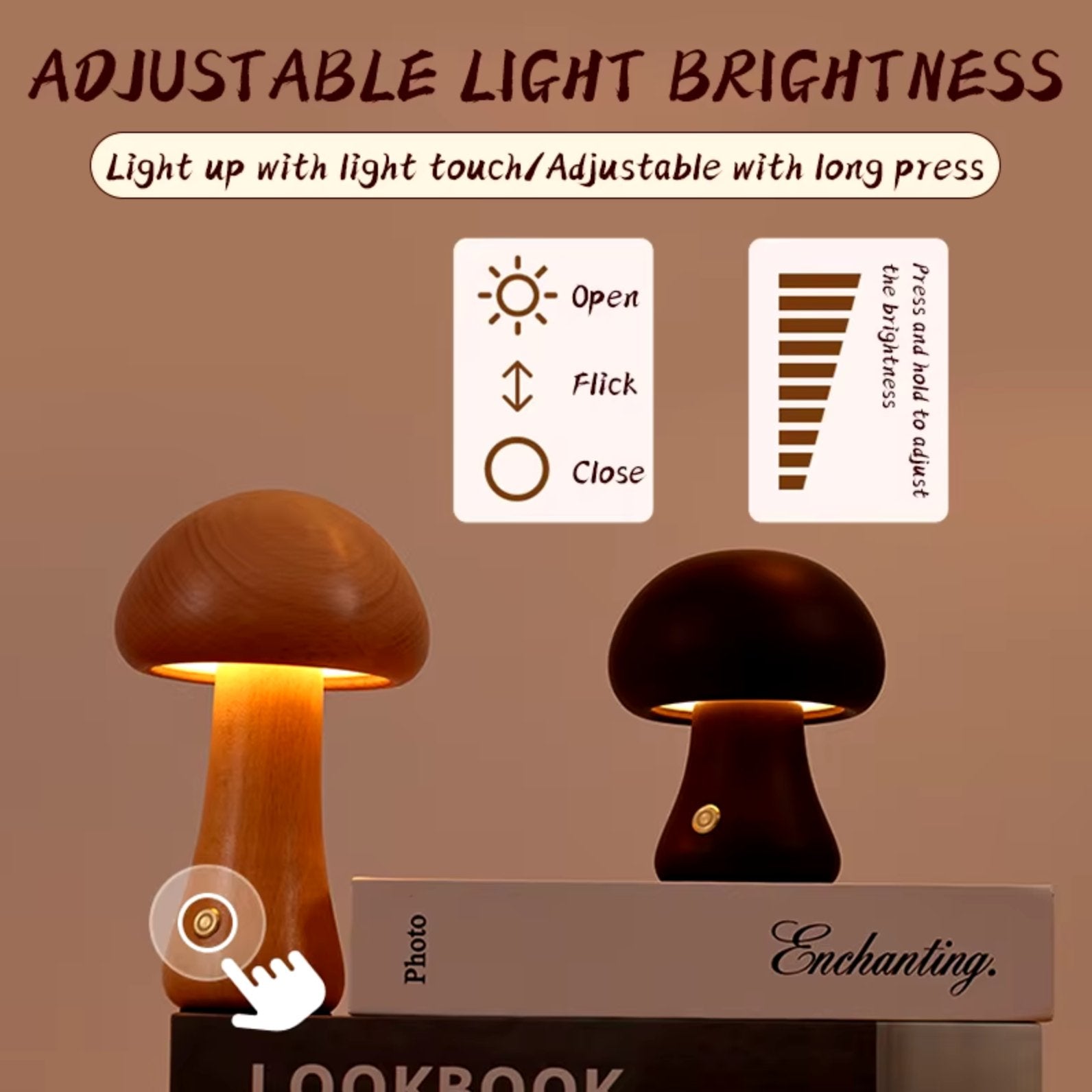 MushGlow™ | Chaleur et atmosphère dans un beau design en bois.