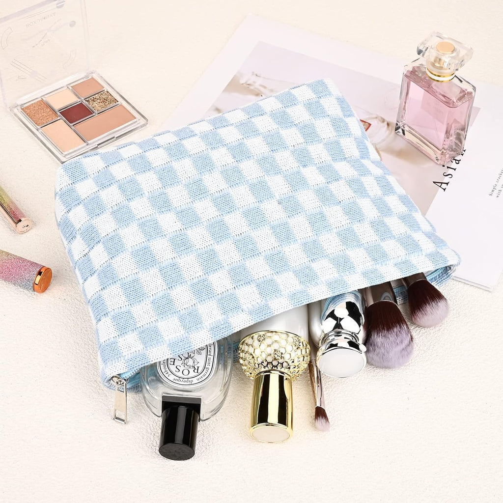 Ensemble de Trousse de Maquillage à Carreaux Indispensable