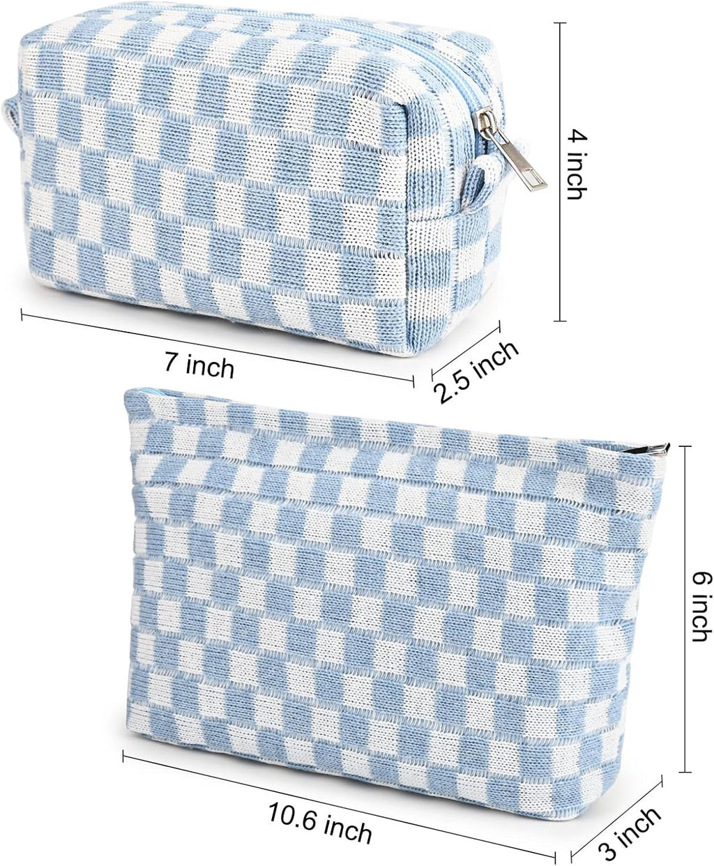 Ensemble de Trousse de Maquillage à Carreaux Indispensable