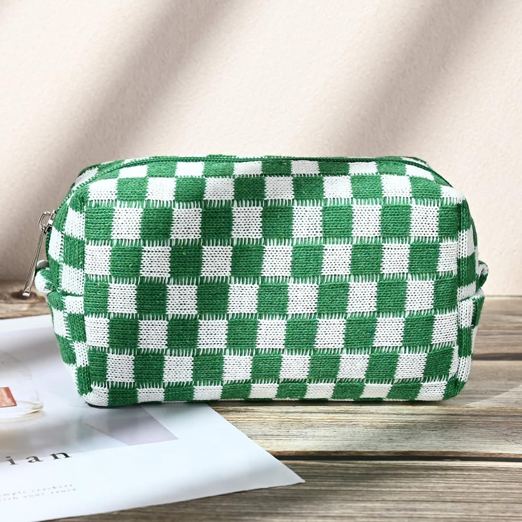 Ensemble de Trousse de Maquillage à Carreaux Indispensable
