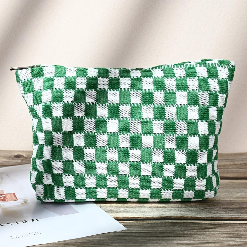 Ensemble de Trousse de Maquillage à Carreaux Indispensable