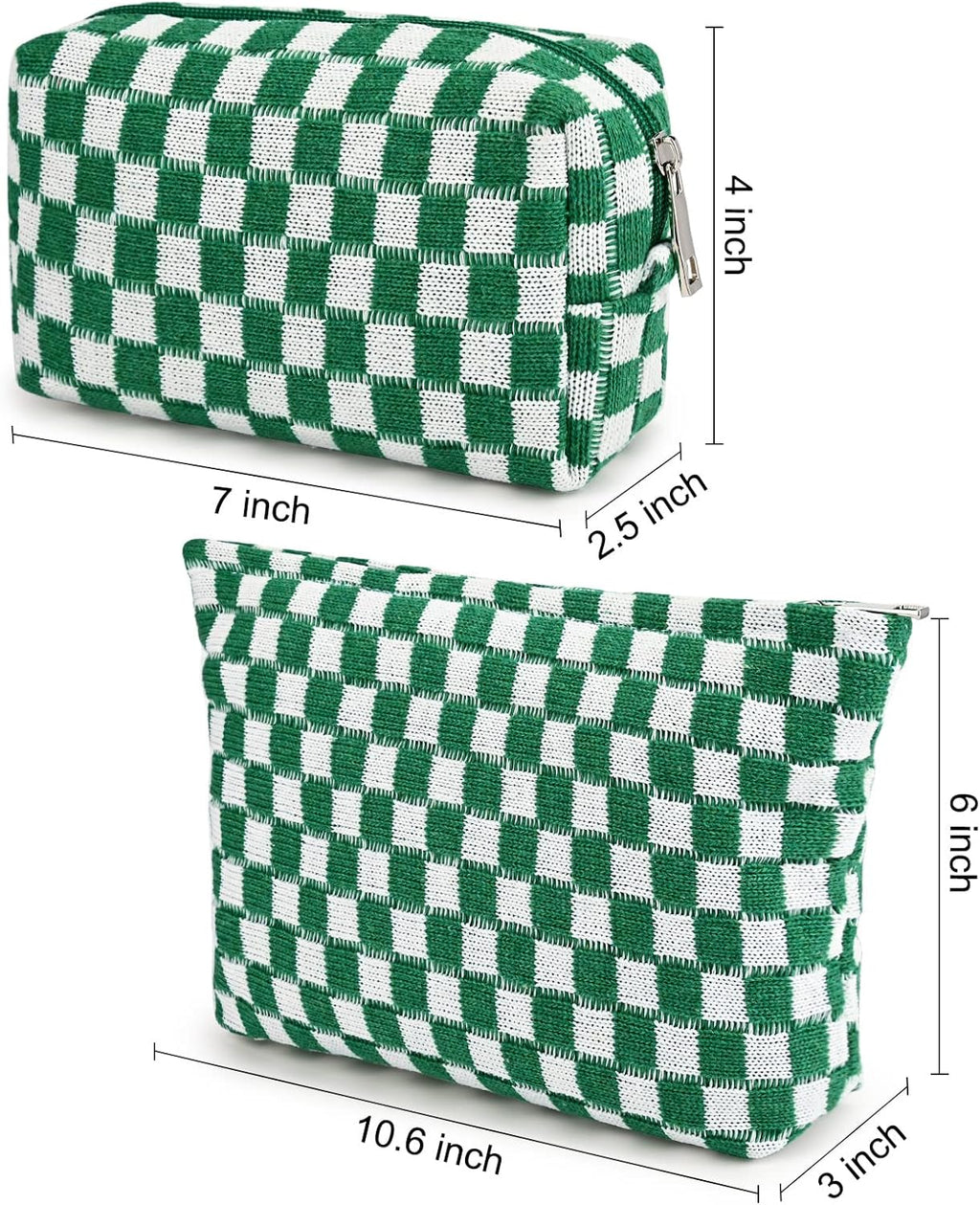 Ensemble de Trousse de Maquillage à Carreaux Indispensable