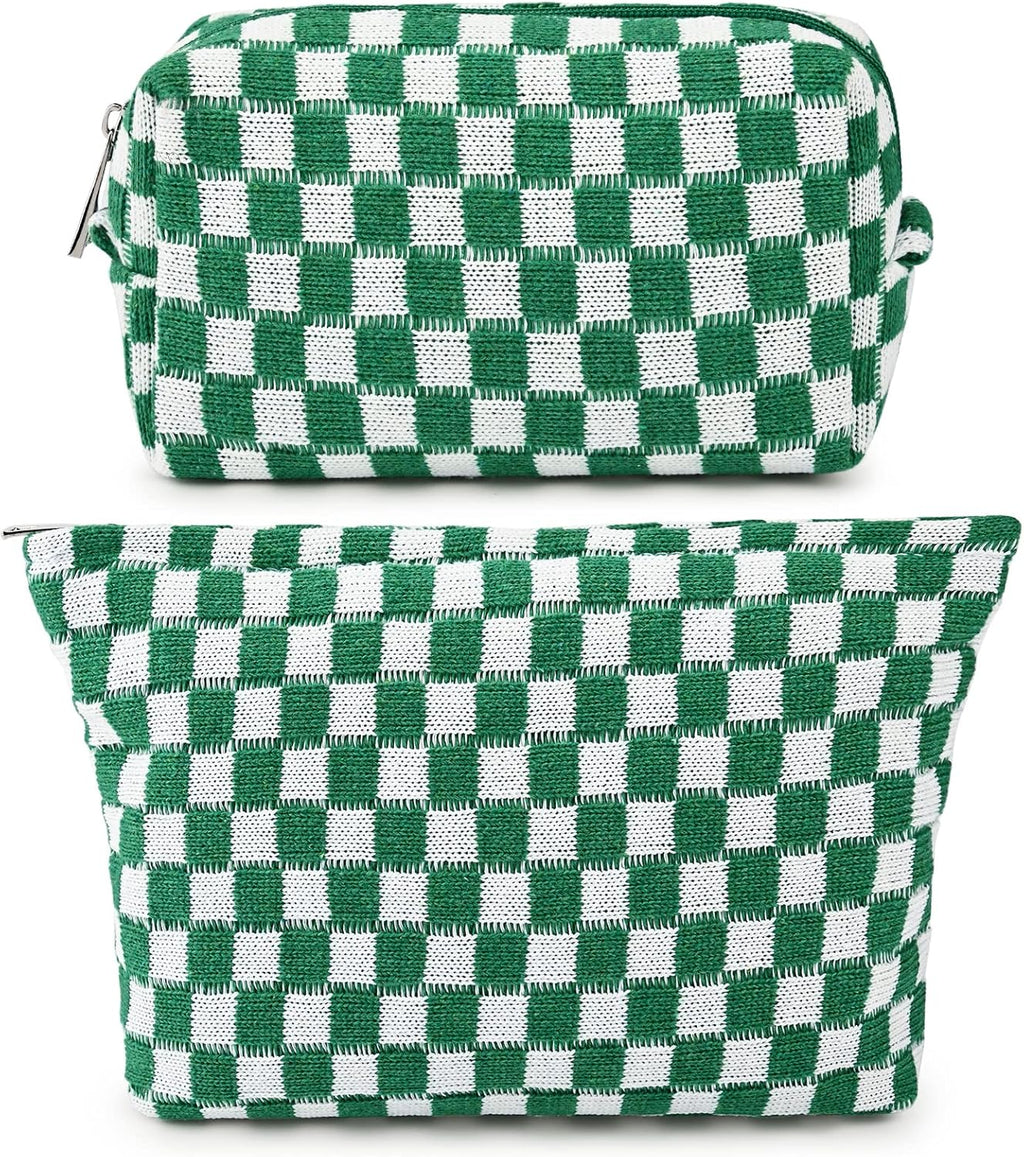 Ensemble de Trousse de Maquillage à Carreaux Indispensable
