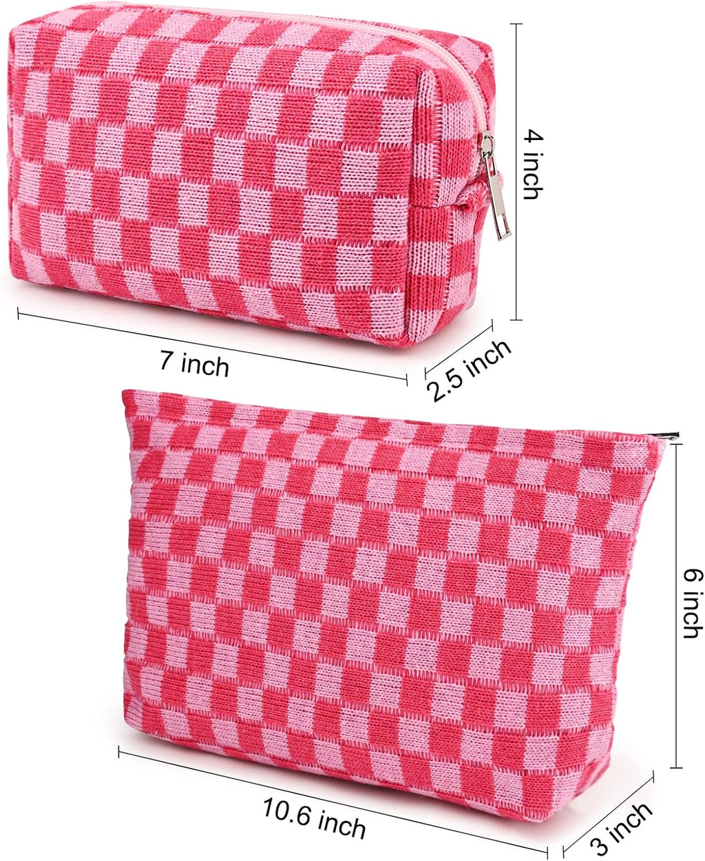 Ensemble de Trousse de Maquillage à Carreaux Indispensable