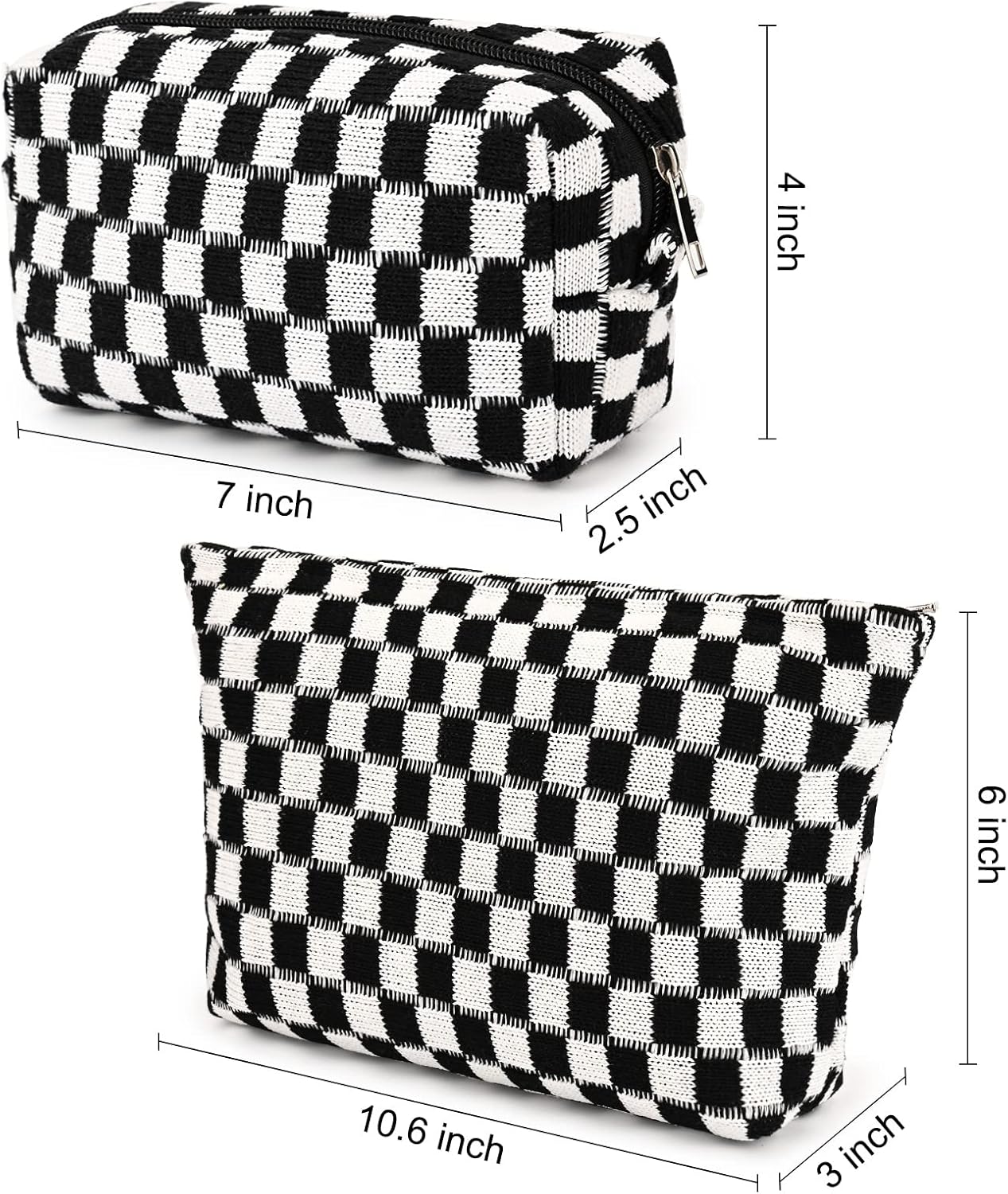 Ensemble de Trousse de Maquillage à Carreaux Indispensable