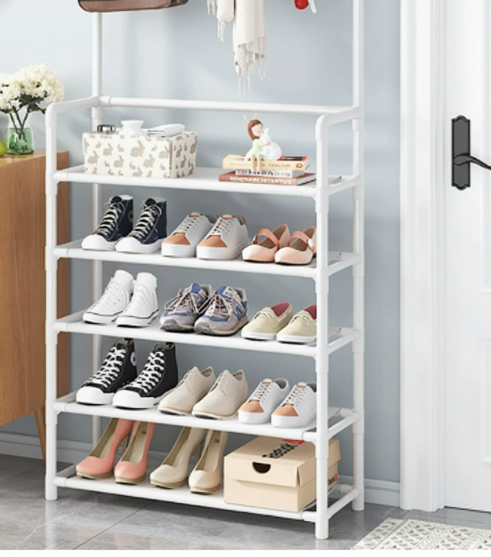 Support à manteaux avec étagère à chaussures Multi-Couches construction en acier – EntryMate
