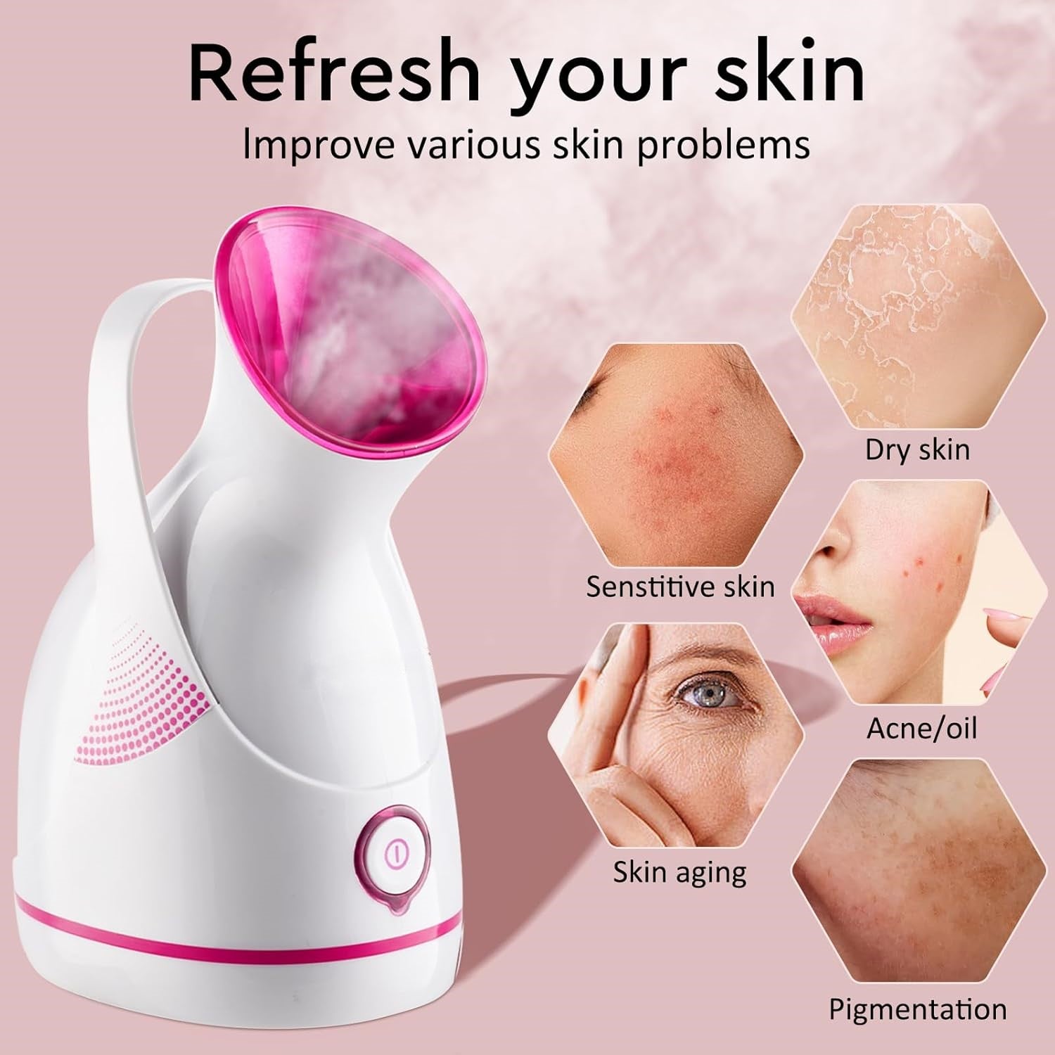 Nano Ionic Facial Steamer – Nettoyez en profondeur et hydratez votre peau !