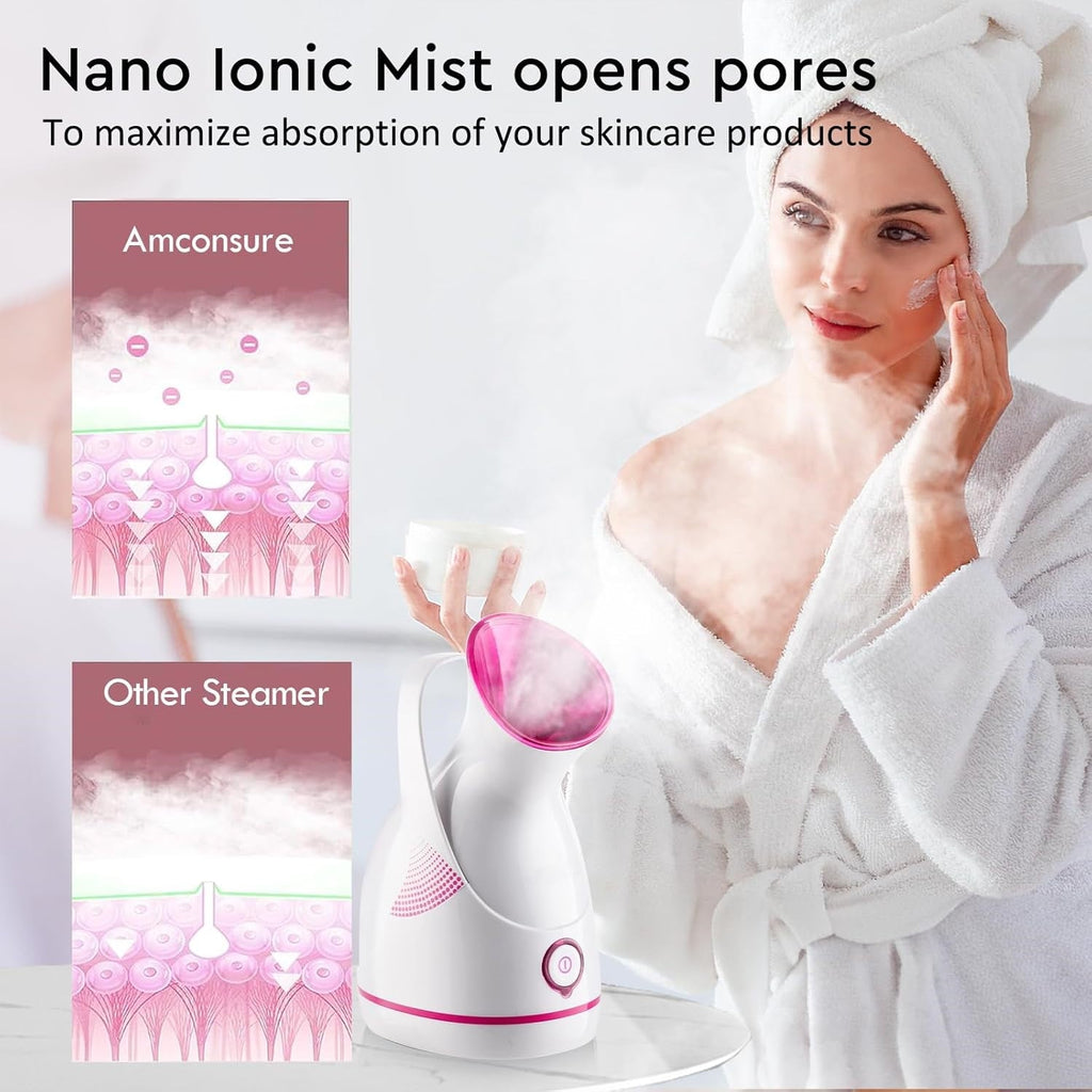 Nano Ionic Facial Steamer – Nettoyez en profondeur et hydratez votre peau !