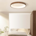 Lumière de Plafond LED en Bois Naturel avec Design Circulaire