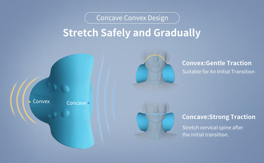 ÉTIREUR DE COU ET D'ÉPAULE - CUSHION DE MASSAGE POUR TRACTION CERVICALE POUR ALIGNEMENT SPINAL