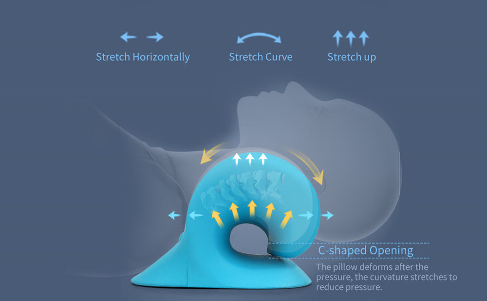 ÉTIREUR DE COU ET D'ÉPAULE - CUSHION DE MASSAGE POUR TRACTION CERVICALE POUR ALIGNEMENT SPINAL