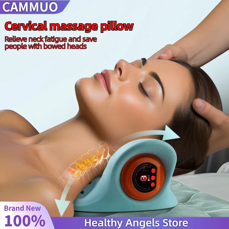 ÉTIREUR DE COU ET D'ÉPAULE - CUSHION DE MASSAGE POUR TRACTION CERVICALE POUR ALIGNEMENT SPINAL