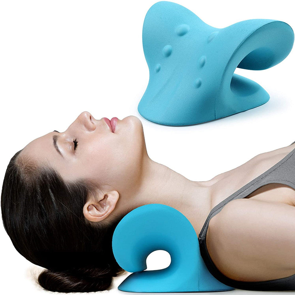 ÉTIREUR DE COU ET D'ÉPAULE - CUSHION DE MASSAGE POUR TRACTION CERVICALE POUR ALIGNEMENT SPINAL