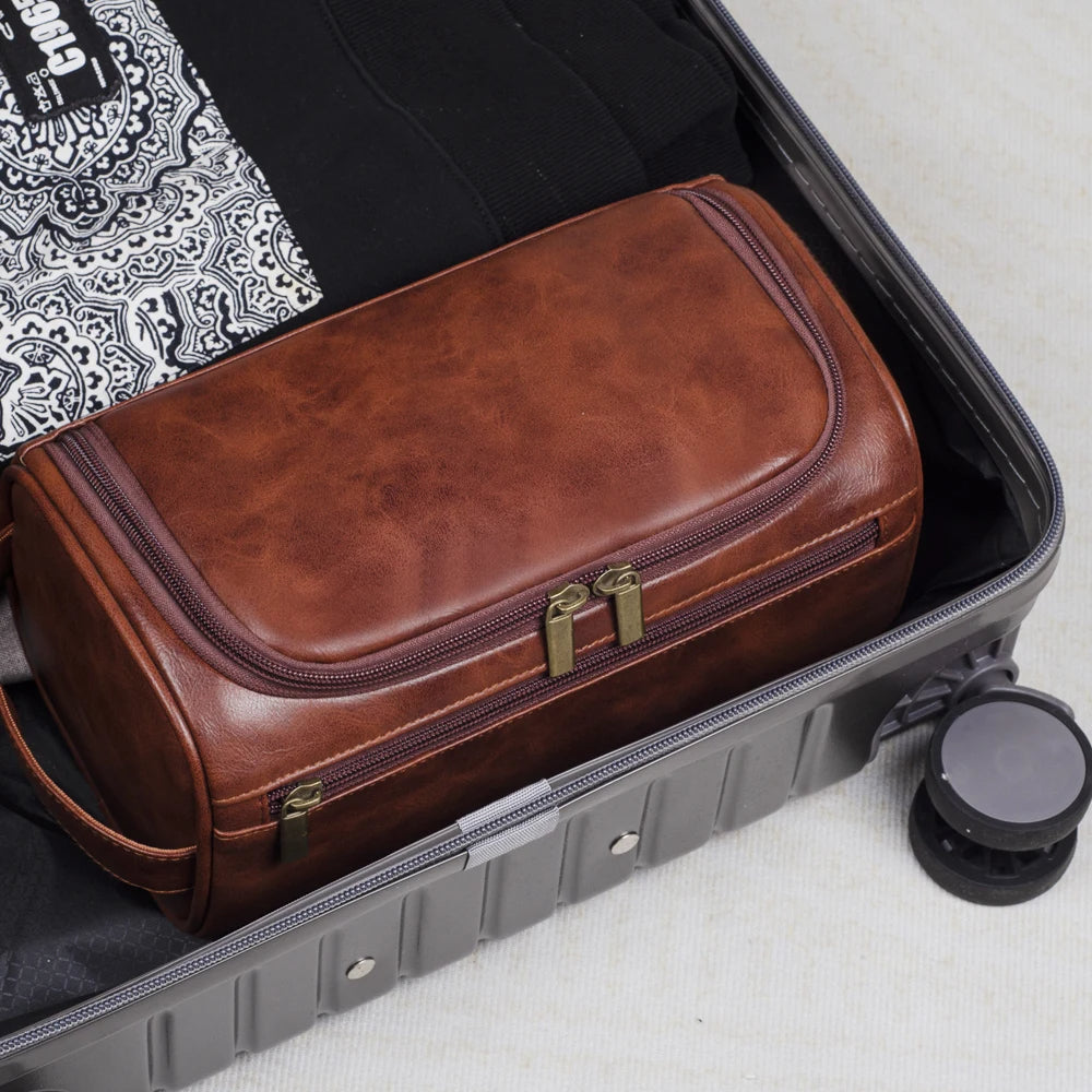 Sandsberg - Sac de toilette en cuir premium pour voyageurs