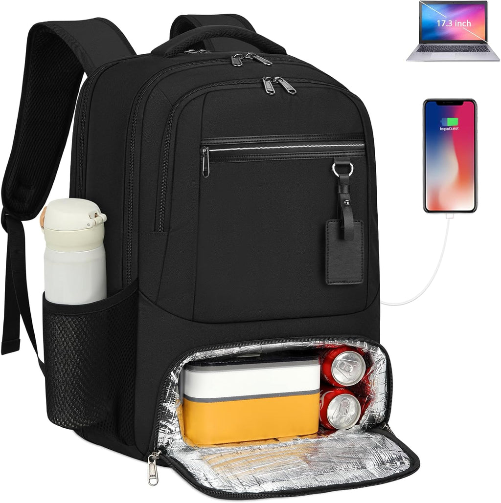 Sac à dos étanche pour ordinateur portable et déjeuner avec port USB – Sac de voyage multi-compartiments