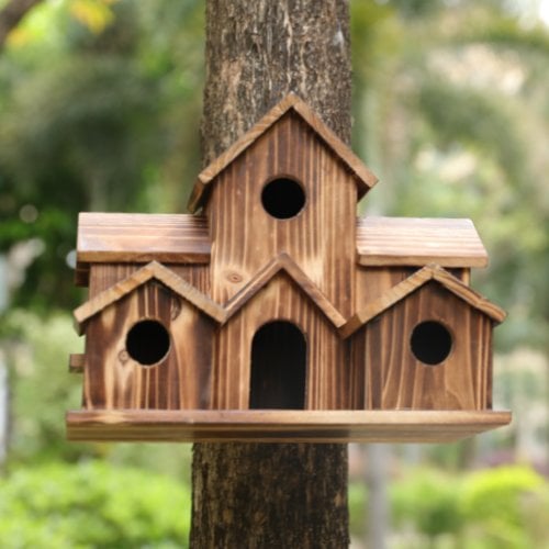Nichoir fonctionnel en bois pour oiseaux de jardin – Nestora