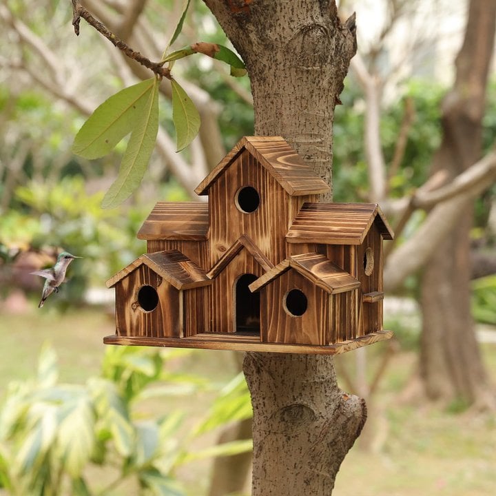 Nichoir fonctionnel en bois pour oiseaux de jardin – Nestora